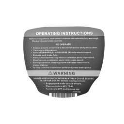 DECAL, WARNING - ROLLOVER